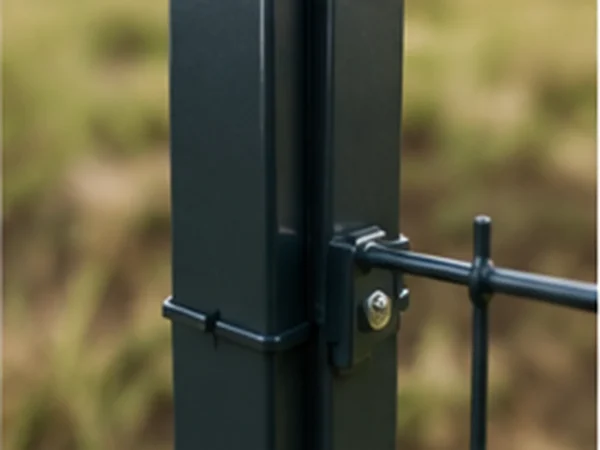 Endebeslag - panel afsluttet på stolpe 60 × 40 mm med sikkerhedsbolt